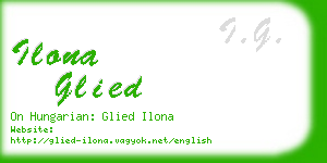 ilona glied business card